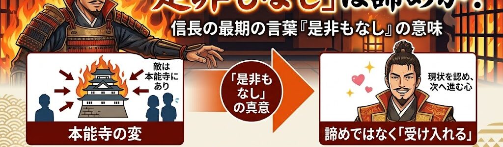 「是非もなし」は諦めか？信長の最後の言葉『是非に及ばず』の真意を史料から解読