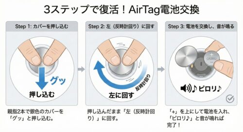 AirTagの電池交換完全ガイド｜種類・寿命・手順・注意点をわかりやすく解説