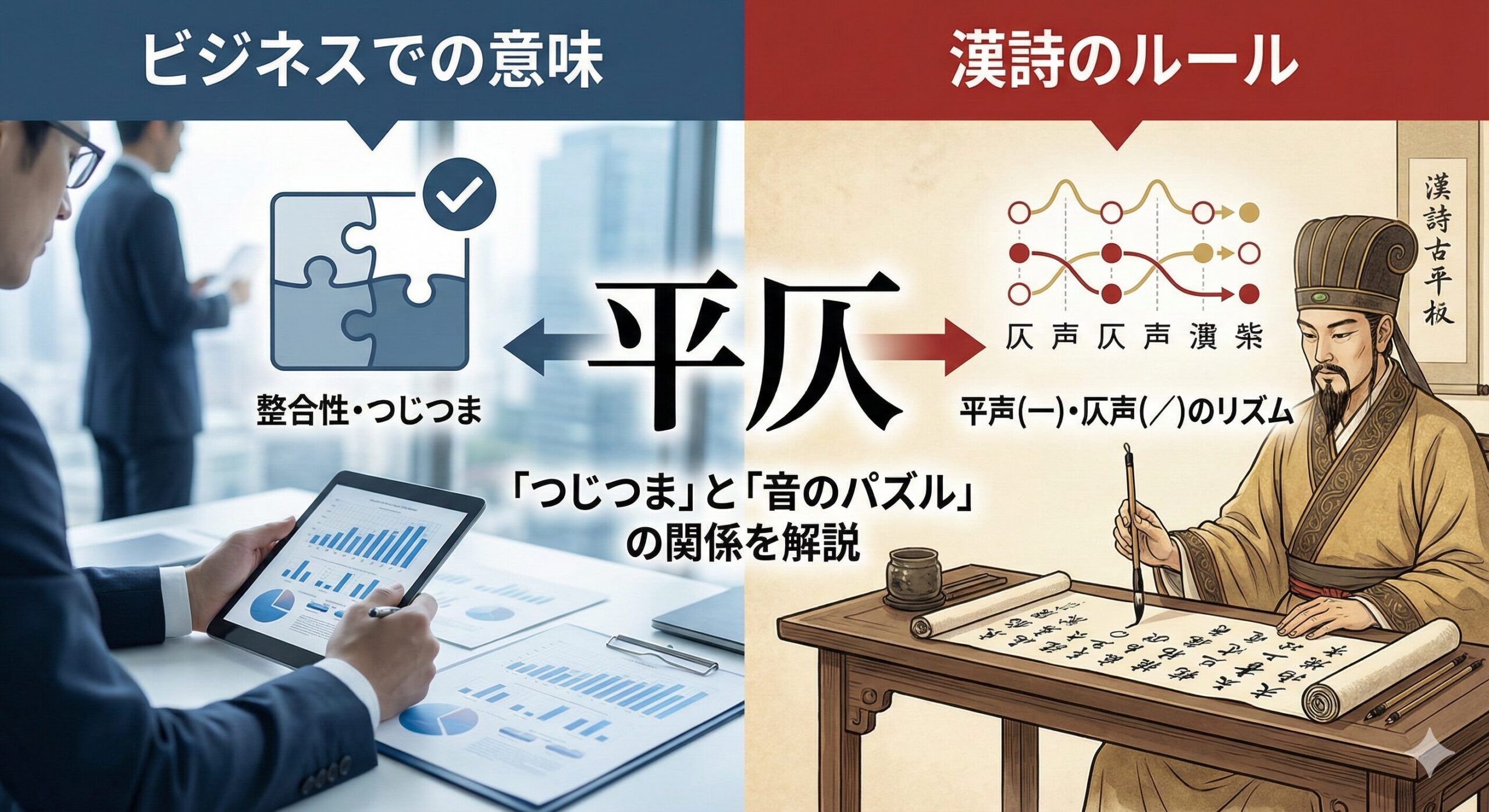 平仄（ひょうそく）とは？ビジネスでの意味と漢詩のルールをわかりやすく解説