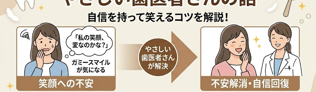「私の笑顔、変なのかな？」ガミースマイルの不安を解消する、やさしい歯医者さんの話