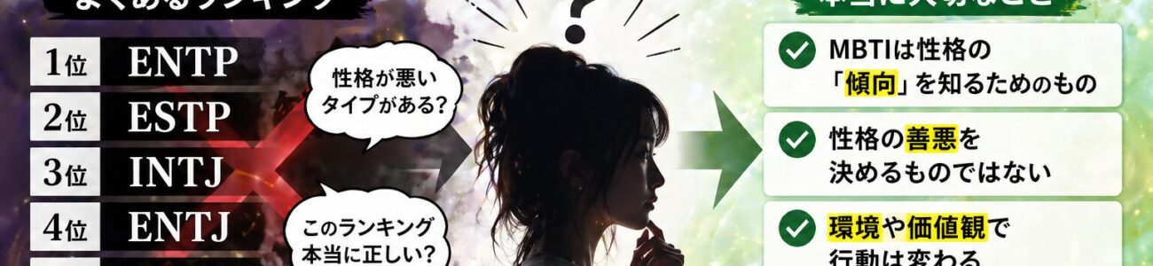 【MBTI性格悪いランキング】を信じてはいけない理由。プロが教える「相性と誤解」の真実