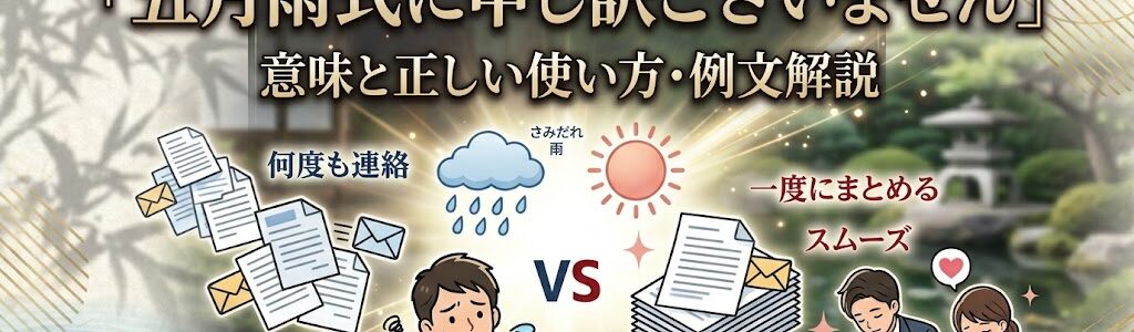 【例文あり】「五月雨式に申し訳ございません」は失礼？ 正しい意味とメール術