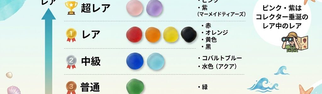シーグラスとは？レア色ランキングと「大人の宝探し」を楽しむコツ