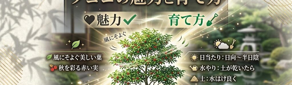シンボルツリーに人気！ソヨゴの魅力と育て方【剪定・実がならない原因も解説】
