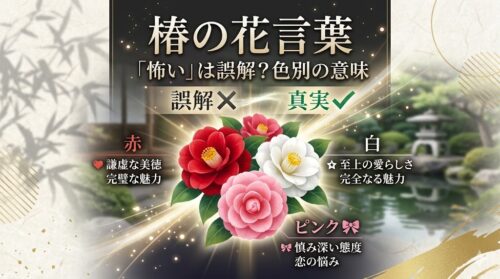 【椿の花言葉】「怖い」は誤解？色別（赤・白・ピンク）の意味とプレゼントの注意点