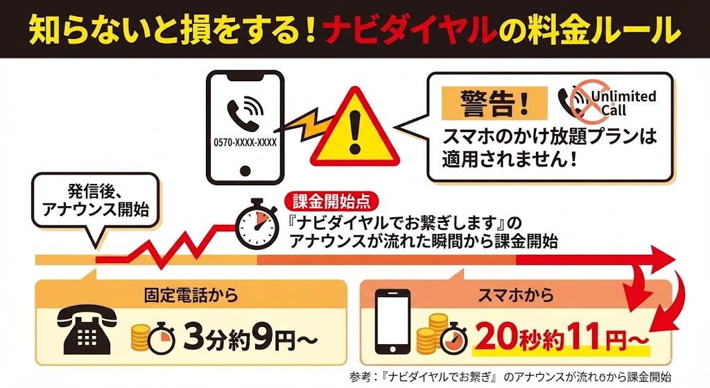 0570(ナビダイヤル)とは?料金の仕組みと「かけ放題対象外」の注意点を徹底解説