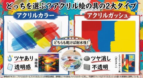 アクリル絵の具の使い方は？初心者でも失敗しない基本と「魔法の特性」をプロが解説