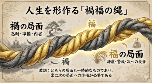 「禍福は糾える縄の如し」の意味と使い方｜人生の荒波を乗りこなす「心の羅針盤」