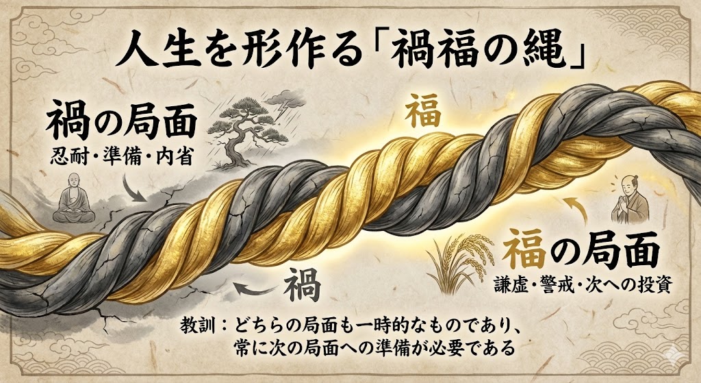 「禍福は糾える縄の如し」の意味と使い方｜人生の荒波を乗りこなす「心の羅針盤」