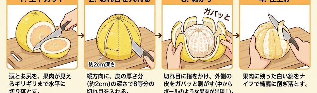 世界最大の柑橘「晩白柚(ばんぺいゆ)」の楽しみ方|剥き方から皮のレシピまで完全ガイド