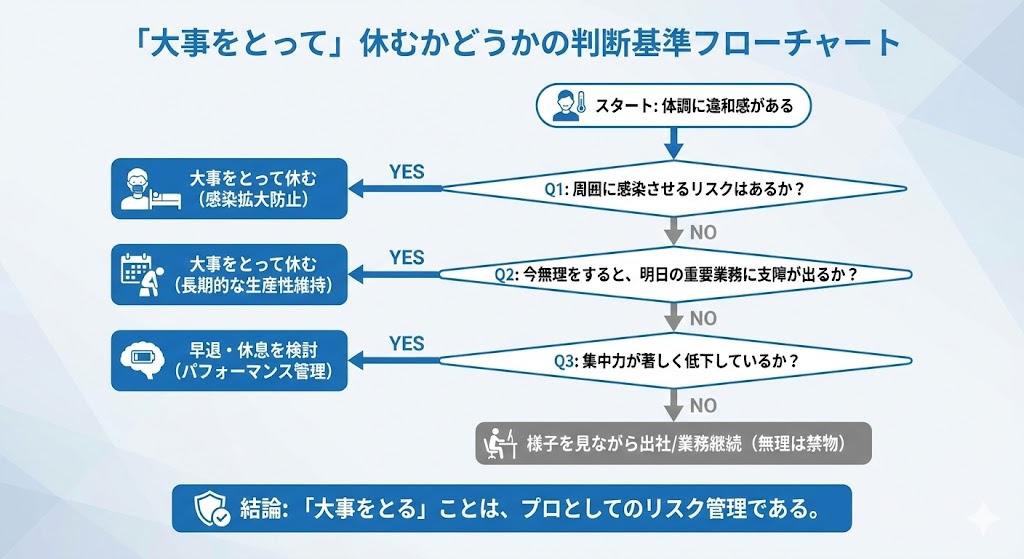 「大事をとって」の意味と正しい使い方は?ビジネスでの言い換えや敬語、休む時の例文を解説