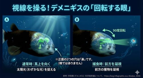 デメニギスの頭はなぜ透明？緑の眼の正体と深海の生存戦略を専門家が解説