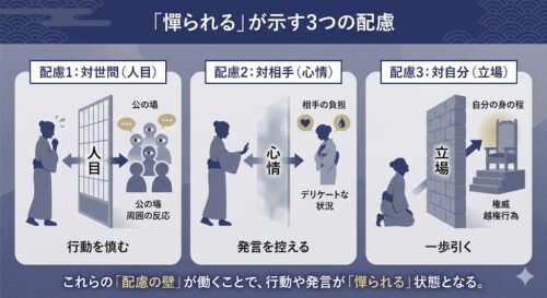 「憚られる」の意味と正しい使い方｜ビジネスでの例文・類語との違いをプロが解説