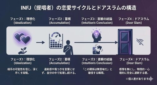 INFJ（提唱者）の恋愛傾向と対策｜理想が高い？ドアスラムの理由は？相性の良いタイプまで徹底解説