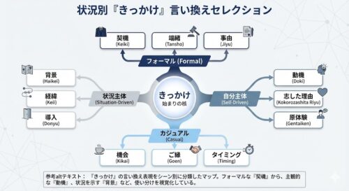 「きっかけ」の言い換え決定版｜ビジネス・就活で評価を高める表現の使い分け