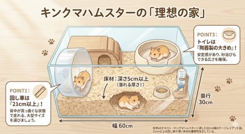 キンクマハムスターの飼い方完全ガイド：性格・寿命から後悔しないケージ選びまで