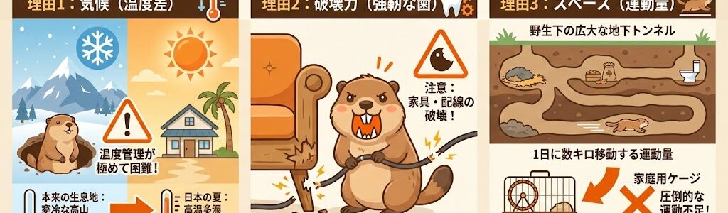 マーモットはペットとして飼える?知っておきたい種類・法律・飼育の現実と代替案