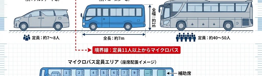 マイクロバスの定員・免許・サイズを徹底解説！レンタルと購入どっちがお得？