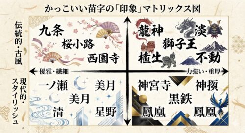 【保存版】かっこいい苗字30選！創作・名付けに役立つ由来と希少度別リスト