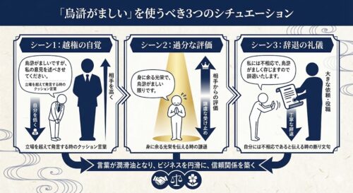 「烏滸がましい」の意味と正しい使い方｜ビジネスでの言い換えや類語をプロが解説