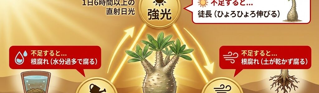パキポディウムの育て方完全ガイド|種類・冬越し・失敗しないための「3つの鉄則」