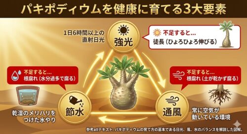 パキポディウムの育て方完全ガイド｜種類・冬越し・失敗しないための「3つの鉄則」