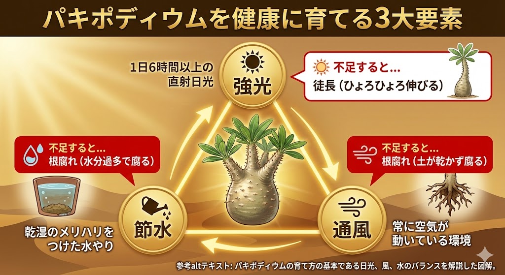 パキポディウムの育て方完全ガイド｜種類・冬越し・失敗しないための「3つの鉄則」