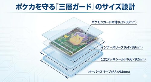 ポケカのサイズは何mm？スリーブ選びで失敗しないための正確な寸法と活用法