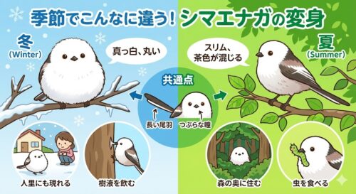 夏のシマエナガは「雪の妖精」じゃない？驚きの姿と観察のコツをプロが解説