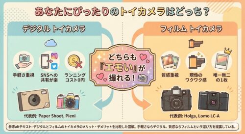 トイカメラで日常を「エモい」作品に。失敗さえ愛おしくなる魅力と選び方
