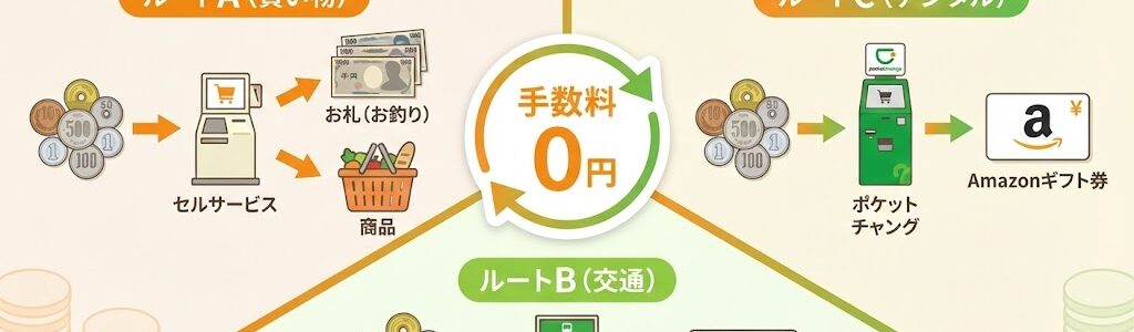 銀行の手数料は払わない！小銭を無料で両替・活用する最強の裏ワザ決定版