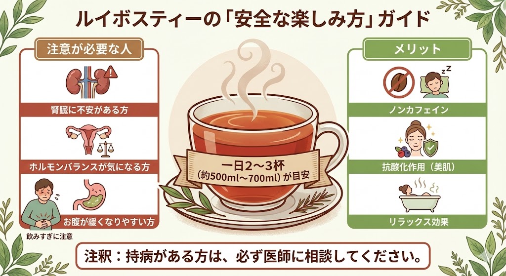 ルイボスティーを飲んではいけない人は？副作用や注意が必要なケースを専門家が解説