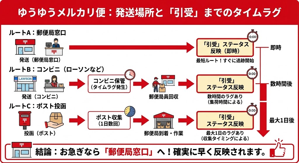 ゆうゆうメルカリ便の日数は何日?らくらく便との比較や遅い時の原因を徹底解説