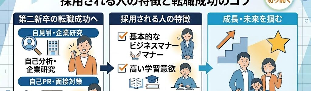 第二新卒とは?採用される人の特徴と転職成功のコツ