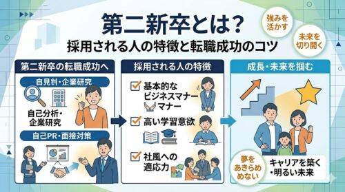 第二新卒とは？採用される人の特徴と転職成功のコツ