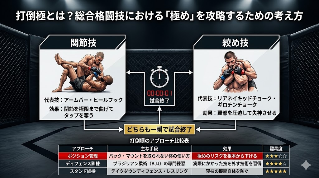 打倒極とは？総合格闘技における「極め」を攻略するための考え方