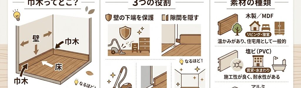 巾木とは？読み方・役割・種類・選び方をわかりやすく解説