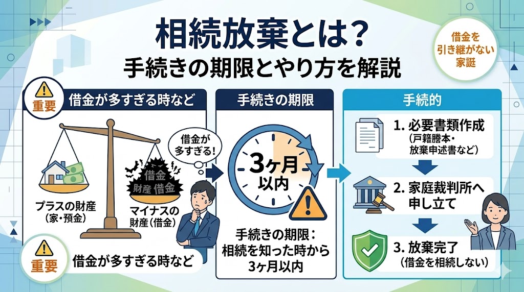 相続放棄とは?手続きの期限とやり方を解説