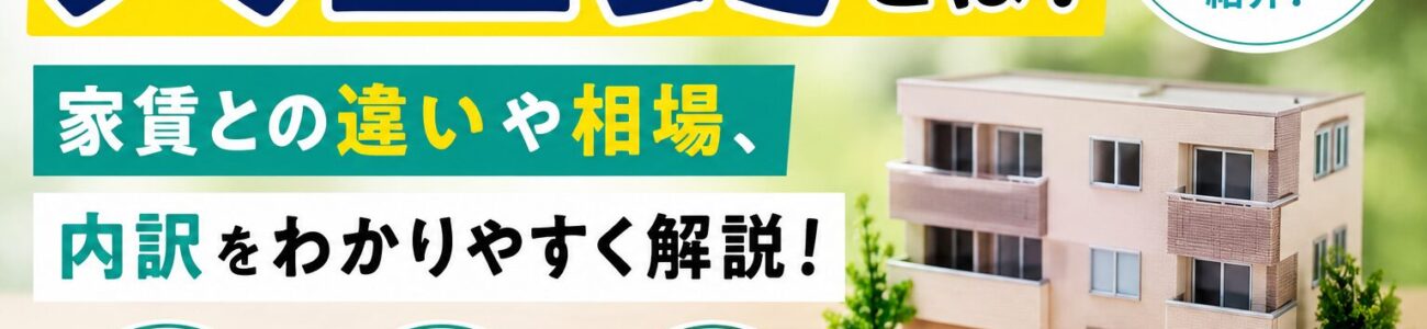 「共益費とは」何か？家賃との違い・相場・含まれるもの・交渉のコツまで徹底解説